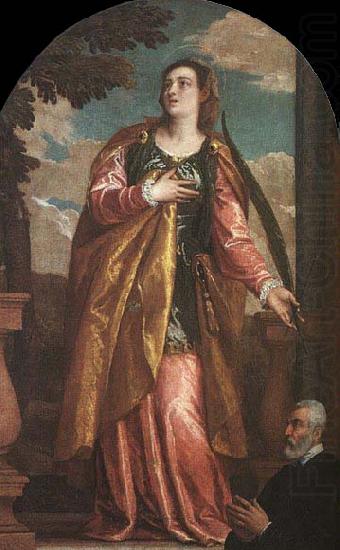 Paolo  Veronese St. Lucy and a Donor china oil painting image